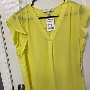 Sheer yellow top